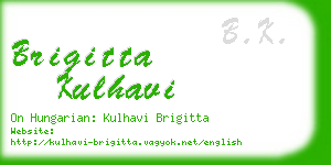 brigitta kulhavi business card